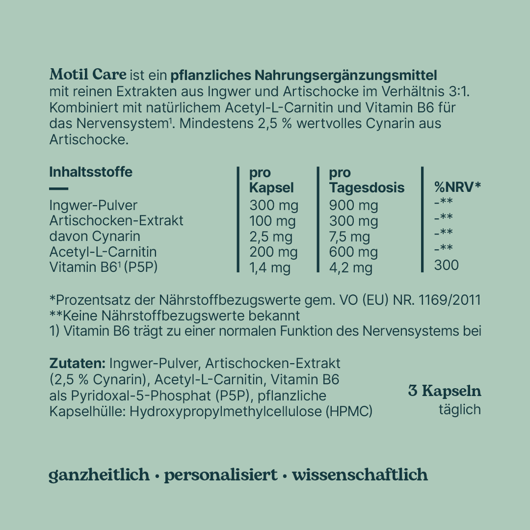 Motil Care - Bei Blähbauch, Völlegefühl, Verstopfungen u.v.m.